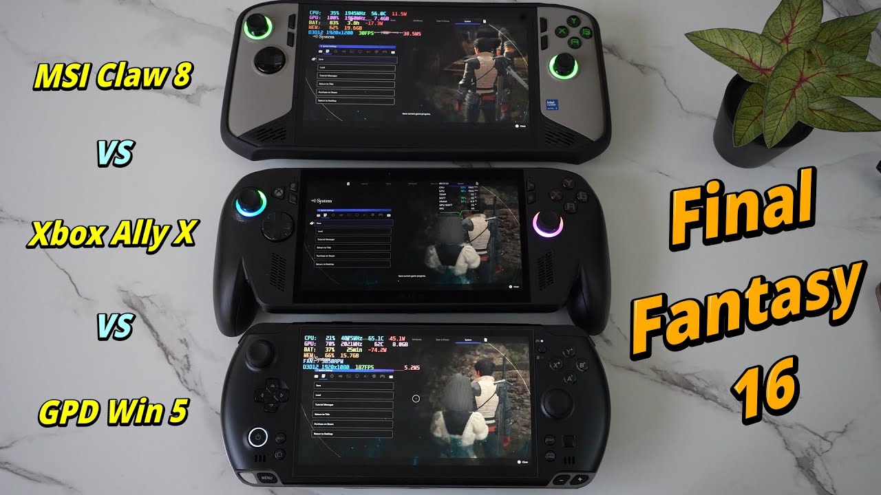 Final Fantasy 16 - GPD Win 5 vs Xbox Ally X vs MSI Claw 8 AI