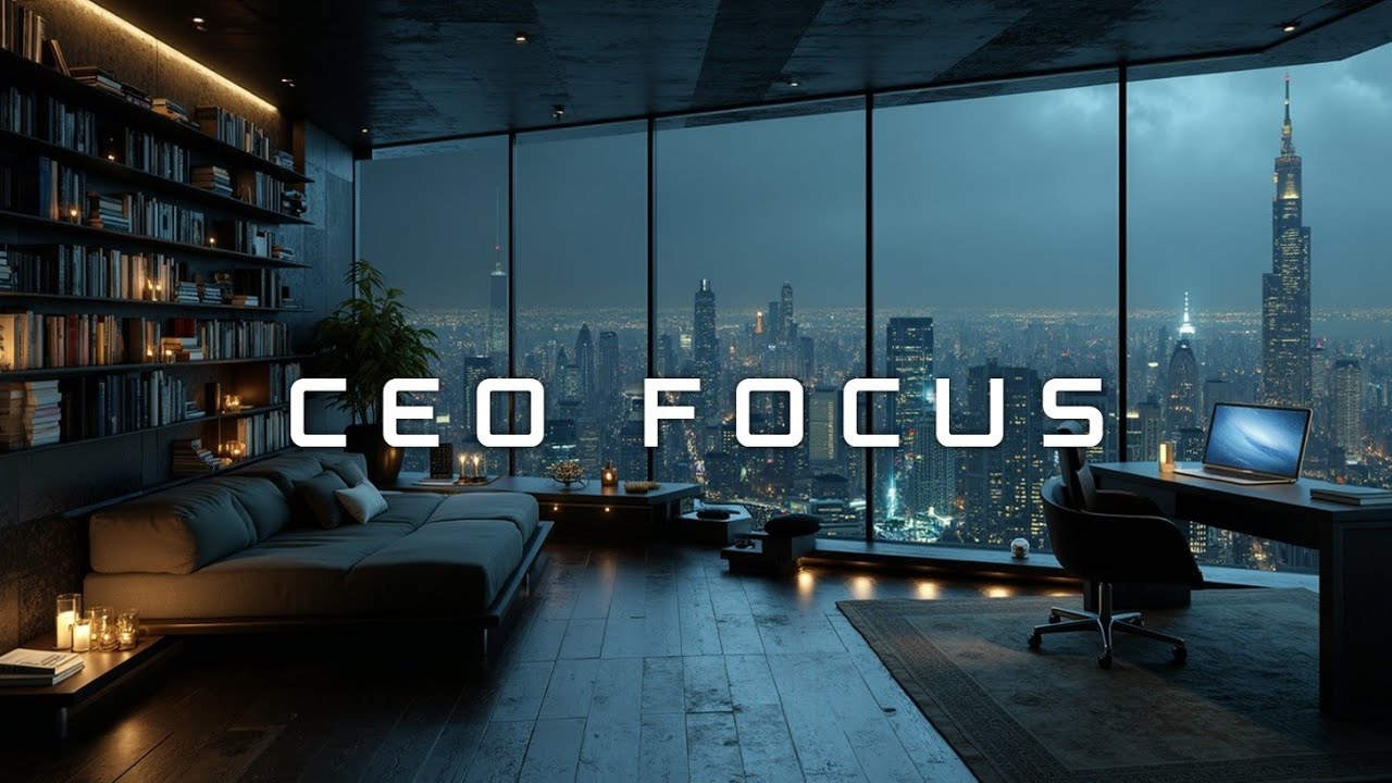 Work Concentration Study Focus | Brain Clarity Music | Deep Focus Background City View