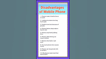 10 lines essay on Disadvantages of Mobile Phone / #Mobile / Disadvantages of mobile easy /  #Short