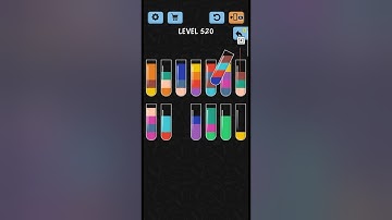 Water Color Sort Level No. 520 walkthrough Solution Gameplay ,best Game for every one