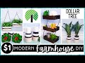 ALL DOLLAR TREE HOME DECOR DIY | Modern Farmhouse | $1 Item HIGH END Looks | 3 Tier Tray + Planters