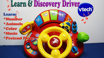 Vtech Learn and Discover Driver Teach Number Animals Pretend Play, Colors, Music