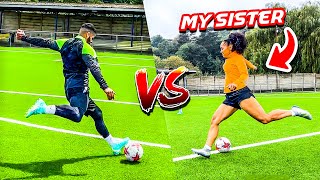 FOOTBALL CHALLENGES VS MY SISTER *For My Diamond Play Award *