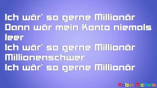 Die Prinzen, Millionär-Lyrics-Text