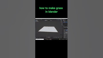 How to make grass in blender