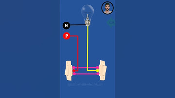 2 way switch connection | 1 bulb 2 switch wiring#shorts