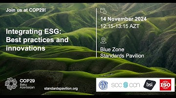 Integrating ESG:  Best Practices and Innovations