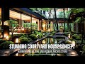 Stunning harmonizing nature and architecture  modern courtyard house concepts