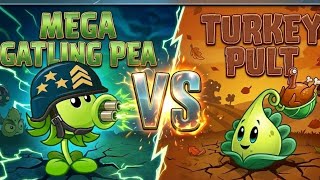 Plants vs Zombies 2 Mega Gatling Pea vs Turkey Pult Arena gameplay #pvz2 #trending #viral #video #1k