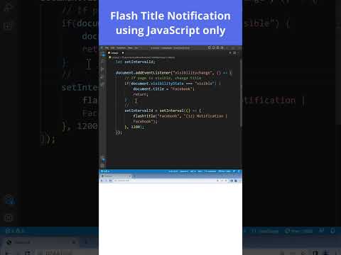 Create A Flash Title Notification in JavaScript