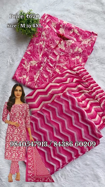 Price:₹620 size: M to 4XL WhatsApp: 9840547913 / 84386 60209