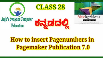 28. How to insert Pagenumbers in Pagemaker 7.0 Publication?