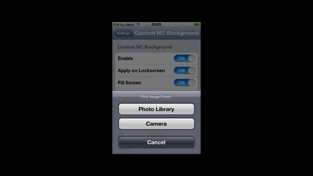 Get Custom NC Background FREE Change Notification Center Wallpaper iphone ipod touch *AMAZING TWEAK*
