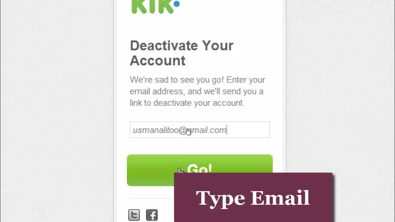 How to delete | deactivate kik account permanently - YouTube