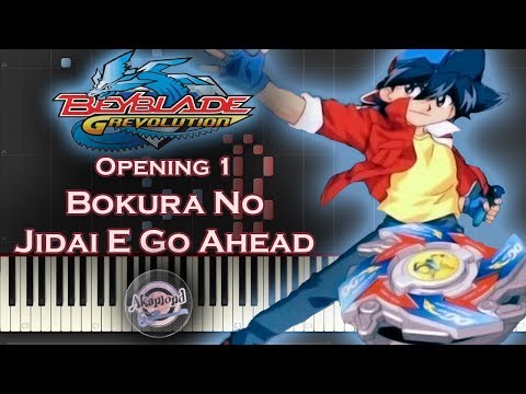 Beyblade G Revolution Opening 1 - 僕らの時代へ - go ahead - Synthesia Piano Cover / Tutorial