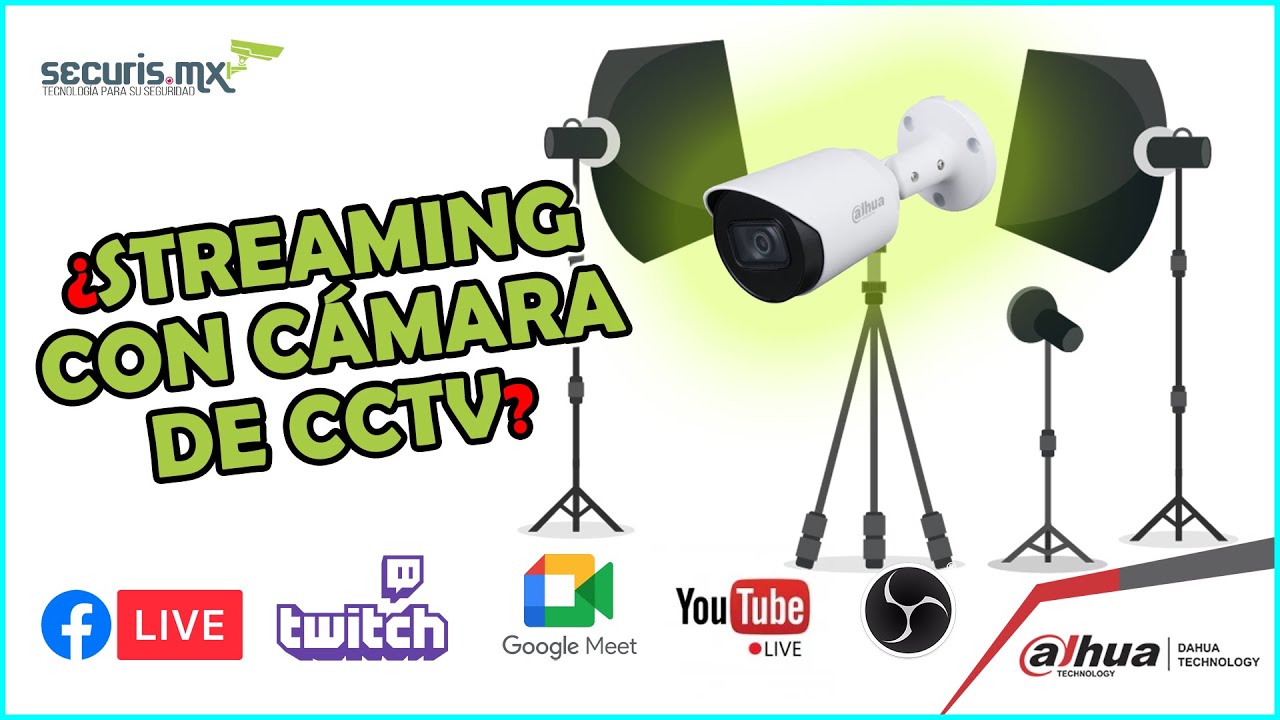 Cómo usar una cámara de CCTV para streaming en Zoom Google Meet Twitch FB  Live  y OBS Studio 
