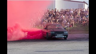 Audi S4 2.2T Burnout Winner Motor week in Sweden, Lycksele 2018