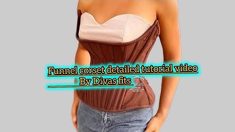 How to draft a funnel corset tutorial video 