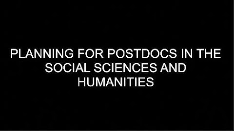 23-09-14 Preparing for Postdocs in the Social Sciences and Humanities