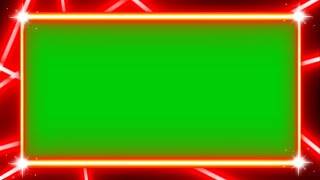 Green Screen Frame Red Laser with Super Power Light Motion for Video Effect