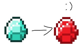 Criei 1 textura pro meu minecraft, Diamante virou Ruby
