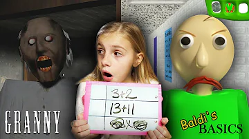 Baldi's Basics at Granny's Homeschool! | Granny Horror Game and Baldi's Basics in REAL LIFE COMBINED