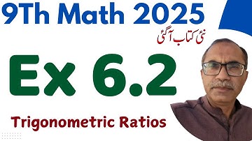 9Th Class Math New Book 2025 Exercise 6.2 || PCTB || Trigonometry