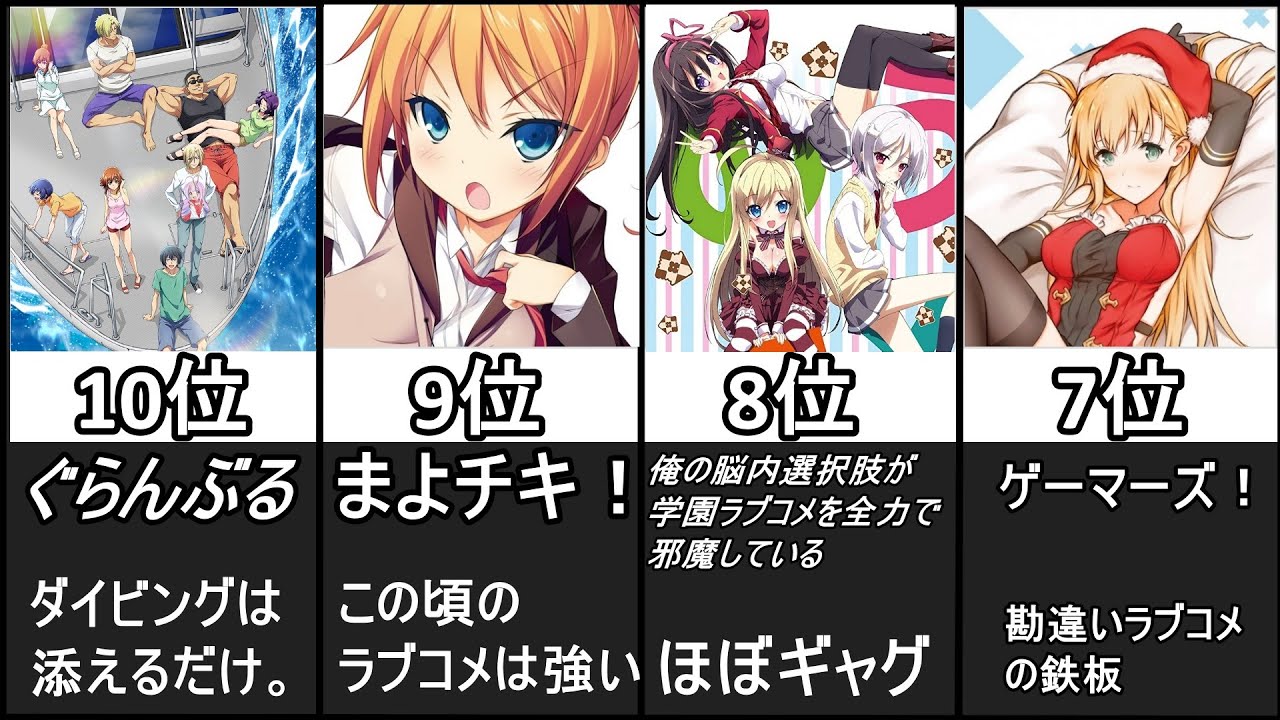 恋愛アニメ 1分でわかる面白いラブコメアニメおすすめランキング Youtube