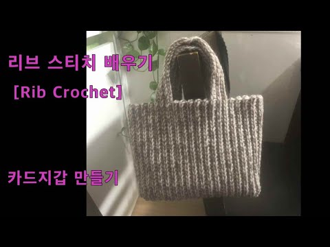 리브 스티치 배우기 [Rib Crochet] 카드지갑 만들기