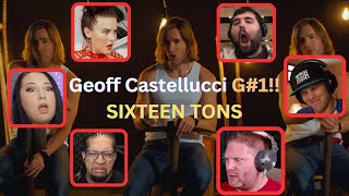 Geoff Castellucci G#1 | SIXTEEN TONS - Low Bass Singer Cover | Reactions