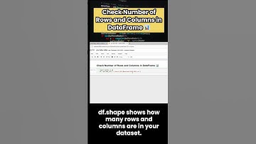 Rows aur Columns Count Karein | Check Shape in Python #python #coding #dataanlysis #datascience