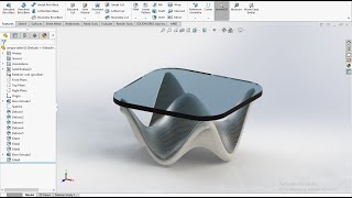 UNIQUE TABLE DESIGN | SOLIDWORKS TUTORIAL | how to design in solidworks