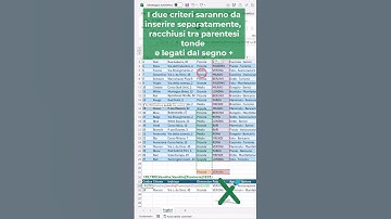 EXCEL TRUCCHI: 🧑 🧑‍🏫 Funzione FILTRO criteri alternativi #shorts  #excel #exceltips #excelclub