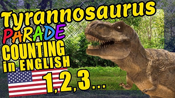 T-Rex Tyrannosaurus Rex Teaching to Count 1 to 20 in English Language and Numbers Video for Kids