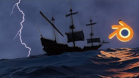 Blender Animation | Realistic Pirate Ship on Stormy Oceans