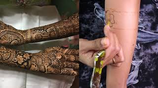 Learn technique for Front and back Full hand mehendi wrap around screenshot 5