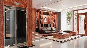 Thiết Kế Nội Thất Gỗ Hương Đá Nhà Biệt Thự Tại Tp Vinh