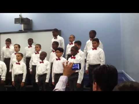 Newark Boys Chorus School: Apprentice Chorus - December `12 dress rehearsal  part 1