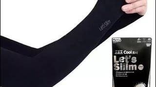 Let's Slim Arm Sleeves with UV Protection for Sports & Driving 1 Pair