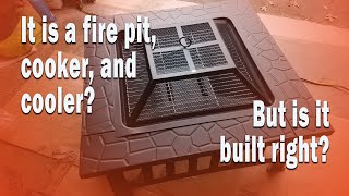 Pyramid Home Decor Steel Wood and Coal Burning Fire Pit