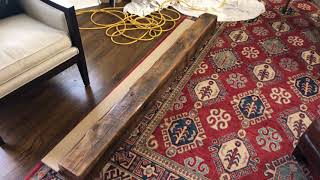 Hanging a barn beam mantle into brick part 1