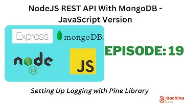 NodeJS REST API With MongoDB- JavaScript  EP19 - Logging With Pine Library | Bachina Labs EP55