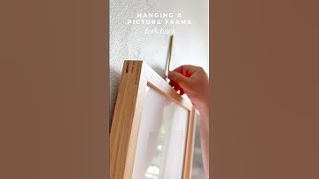 Hanging pictures the easy way!!! 🫶🏼 Once you’ve got that nail in the wall try this #fork #hack!