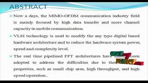 A Combined SDC-SDF Architecture for Normal I/O Pipelined Radix-2 FFT | Final Year Projects 2016