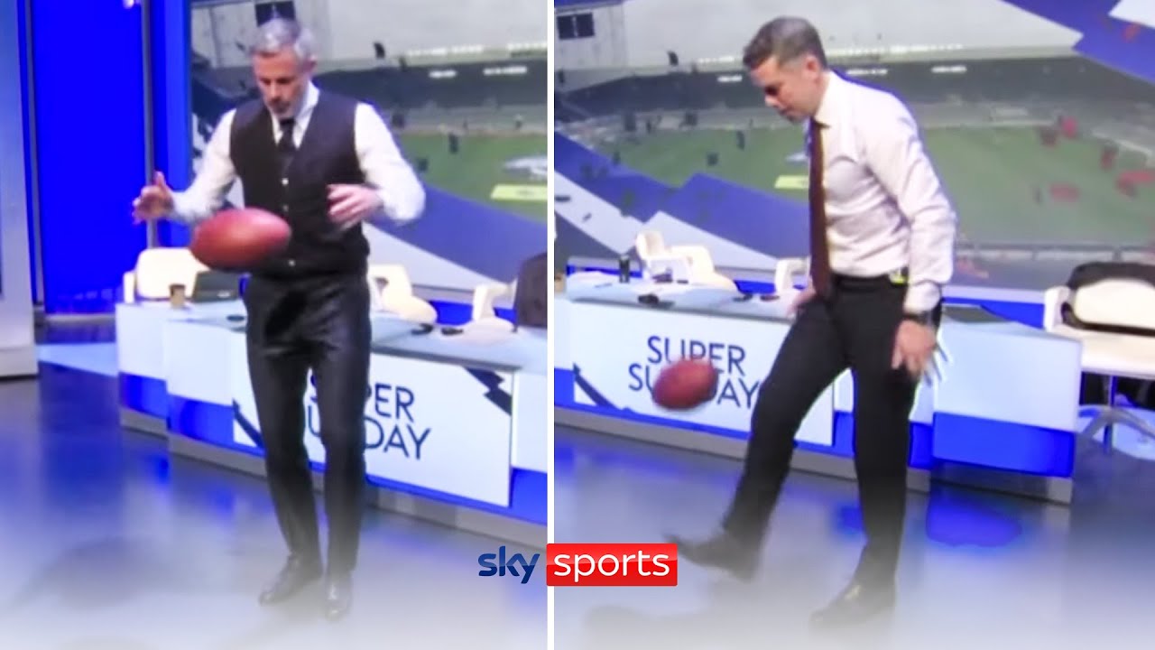 Jamie Carragher & David Jones take on the NFL Keepy-Up Challenge! 🏈 