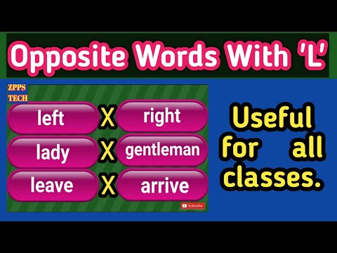 opposite words starting with L | antonyms words in english