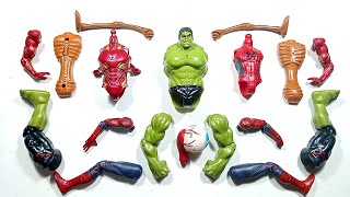 Avengers Toys Assemble Spider-Man, Hulk Smash, iron Man And Siren head ~ Avengers