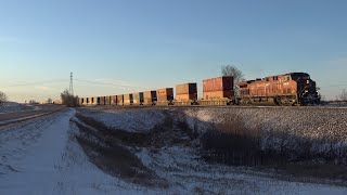 Cold Day on the Canadian Pacific in Minnesota, December 6, 2021