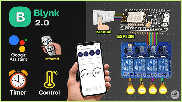 ESP8266 Project using Blynk Google Assistant with Timer and Sensor | IoT Projects 2022