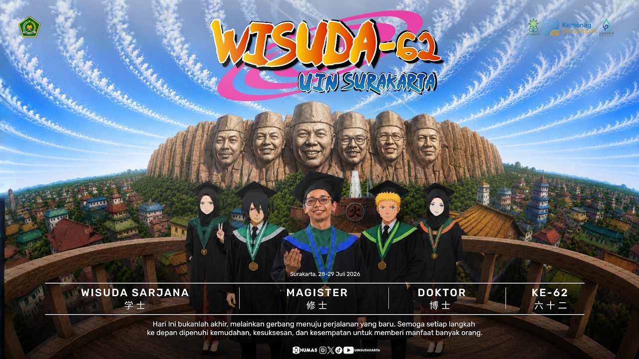 WISUDA SARJANA, MAGISTER, DAN DOKTOR UIN RADEN MAS SAID SURAKARTA KE-62 TAHUN 2026